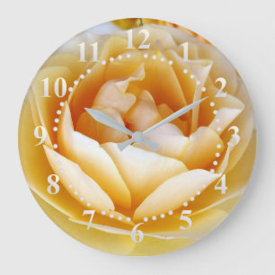 The Yellow Rose Große Wanduhr