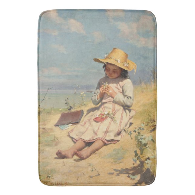 The Young Botanist (von Paul Peel) Badematte (Vorderseite Vertikal)