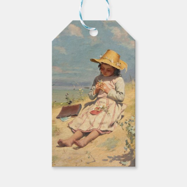 The Young Botanist (von Paul Peel) Geschenkanhänger (Vorderseite)