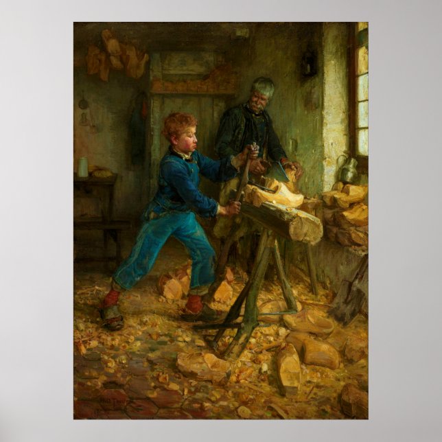 The Young Sabot Maker von Henry Ossawa Tanner 1895 Poster (Vorne)