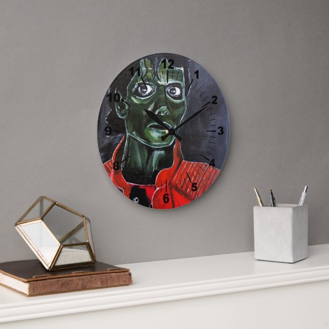 The Zombie Painting by Alfred Fox Große Wanduhr (Büro)