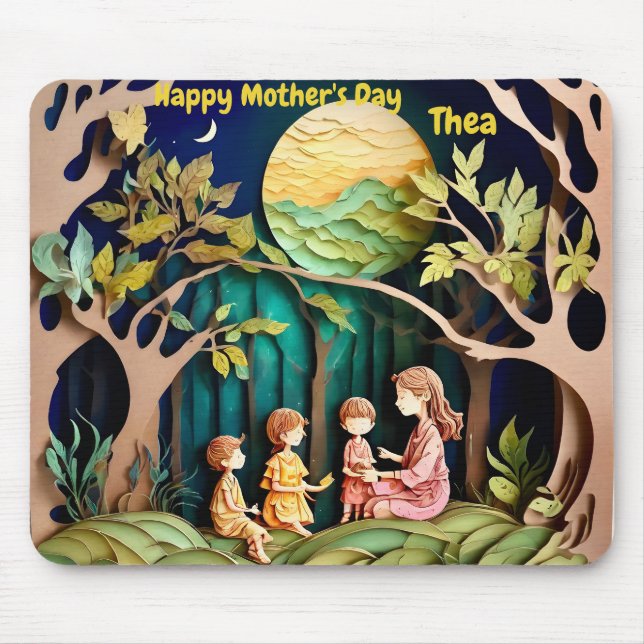 THEA ~ Muttertag ~ Papierschnitt ~ Mousepad (Vorne)