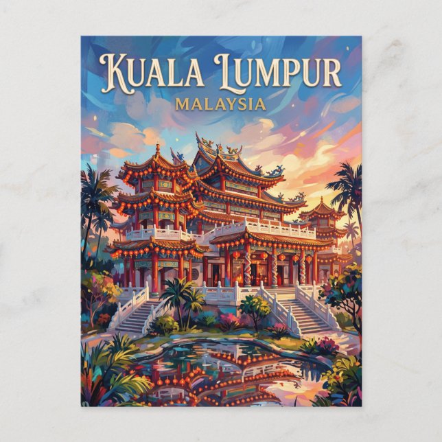 Thean Hou Tempel Malaysia Postkarte (Vorderseite)