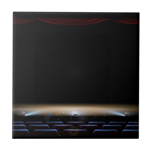 Theater-Bühne und Vorhänge Fliese (Vorderseite)