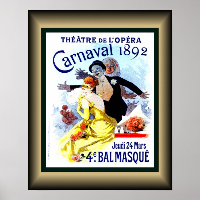 Theater de L’Opera ~ Karnaval 1892 ~ Balmasque ~ Poster (Vorne)