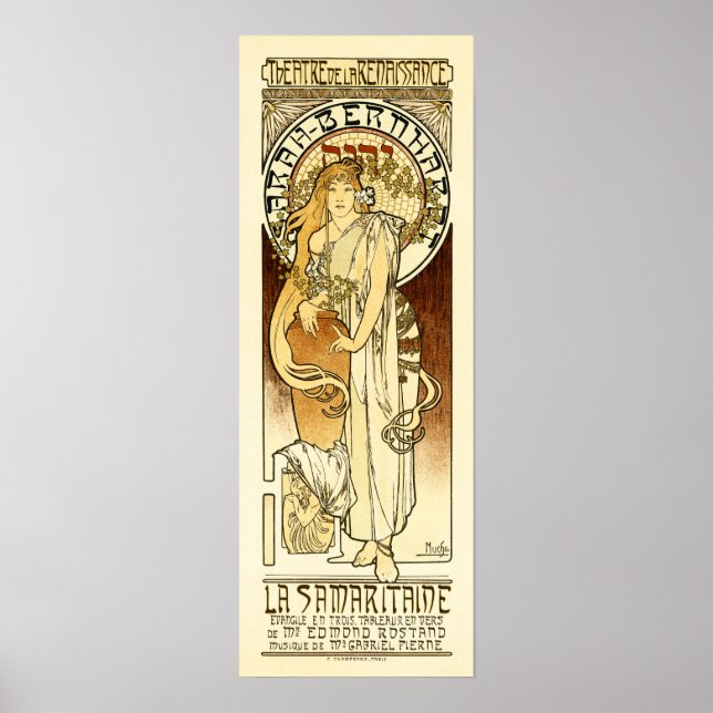 Theater de la Renaissance Sarah Bernhardt Mucha Poster (Vorne)