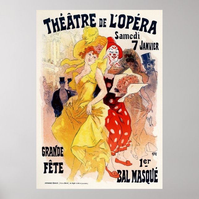 Theater de l'Opera - Grand Fete, Jules Cheret Poster (Vorne)