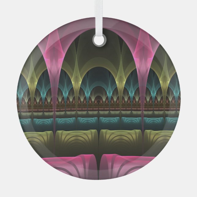 Theater der Fantasie, Abstraktes Fraktal Kunst Ornament Aus Glas (Vorderseite)
