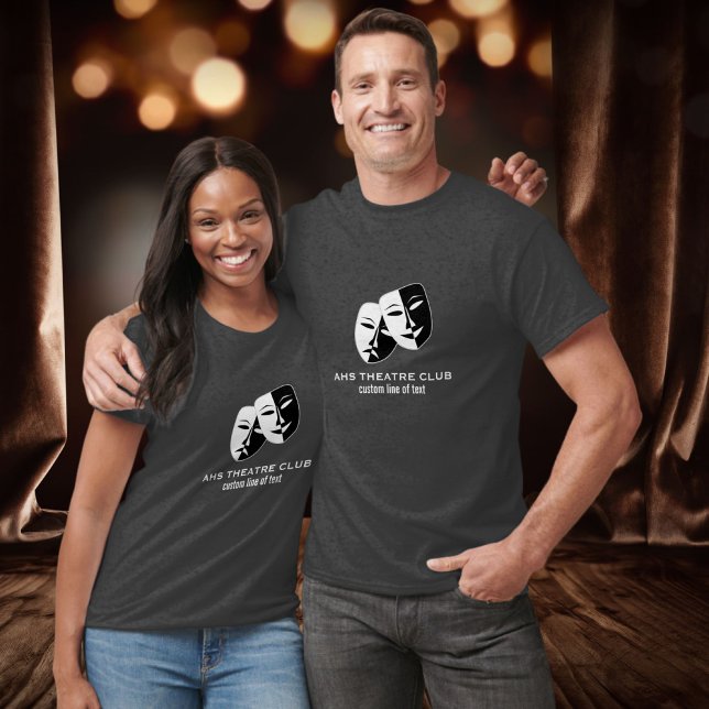 Theater Drama Club Gedeckter Thespianname T-Shirt (Von Creator hochgeladen)