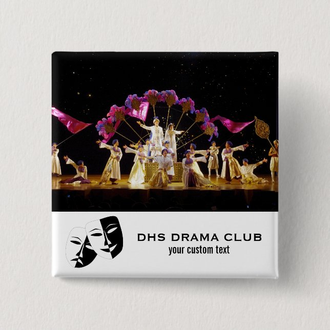 Theater-Drama-Verein-kundenspezifische Button (Vorderseite)