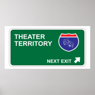 Theater-folgender Ausgang Poster