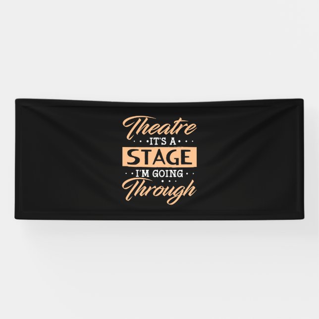 Theater ist es eine Bühne Schauspieler durch gehen Banner (Horizontal)