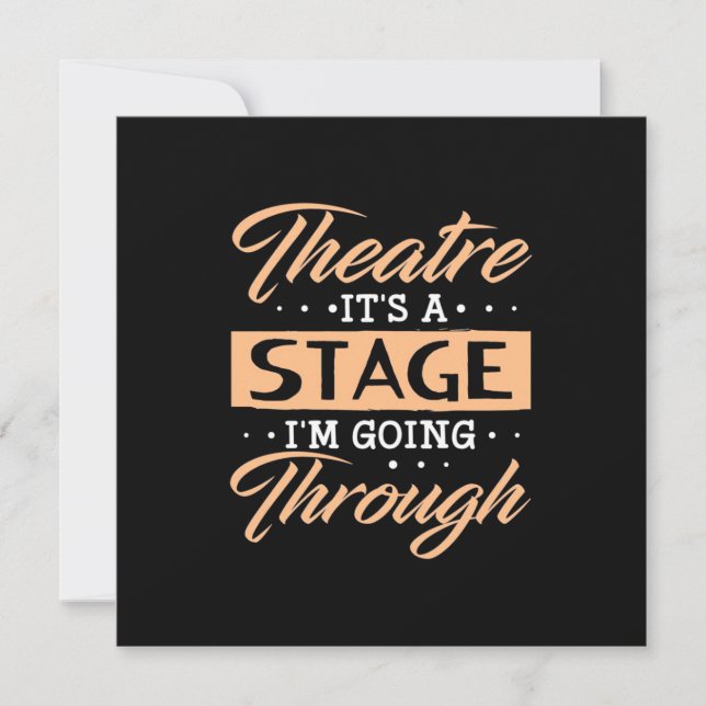 Theater ist es eine Bühne Schauspieler durch gehen Einladung (Vorderseite)