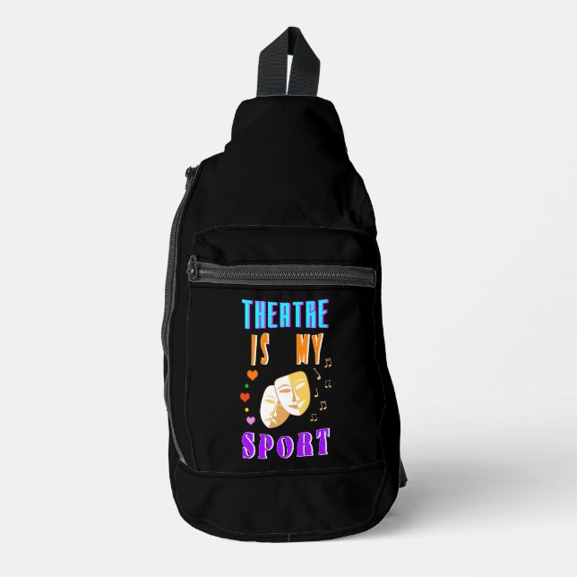 Theater ist mein Schauspiel Crossbody Bag (Vorderseite)
