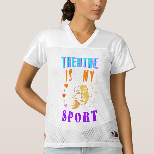 Theater ist mein Schauspiel Frauen Football Trikot (Vorderseite)