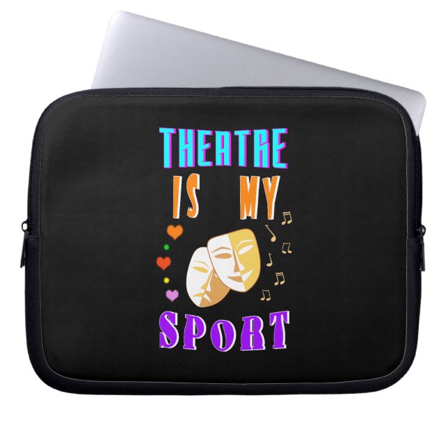 Theater ist mein Schauspiel Laptopschutzhülle (Vorderseite)