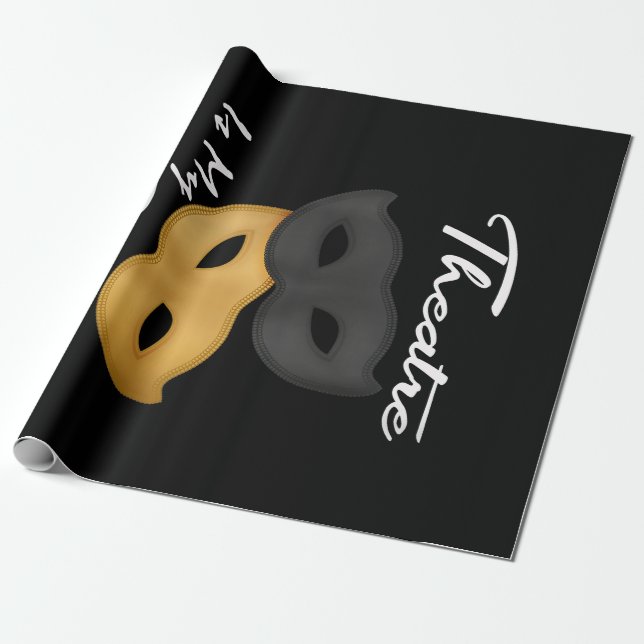 Theater ist mein Sport| Geschenk für Theater Geschenkpapier (Ungerollt)