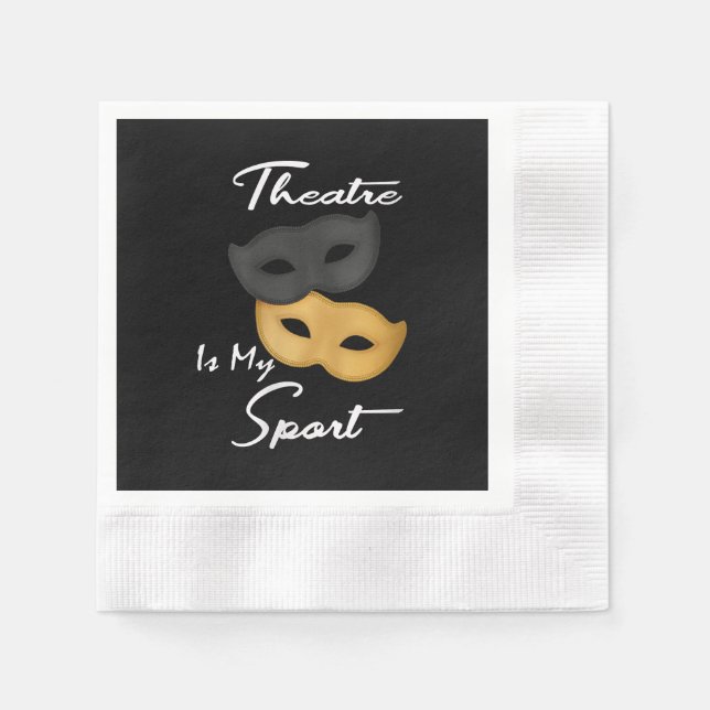 Theater ist mein Sport | Geschenk für Theater Serviette (Vorderseite)