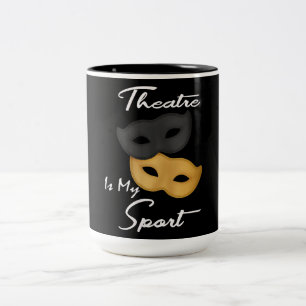 Theater ist mein Sport Geschenk für Theater Zweifarbige Tasse