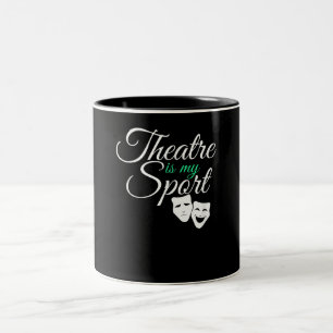 Theater ist mein T-Shirt Musical Theater Schauspie Zweifarbige Tasse