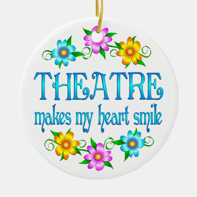 Theater-Lächeln Keramik Ornament (Vorne)