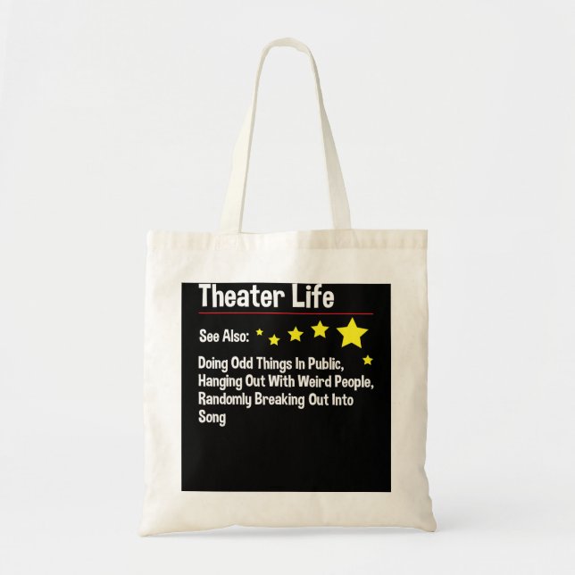 Theater Leben - Schauspielerin Theater Schauspiel  Tragetasche (Vorne)