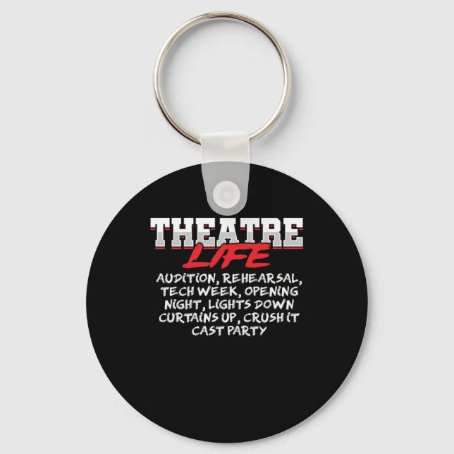 Theater Leben Theater Schauspielerin Schauspiel Ge Schlüsselanhänger (Vorderseite)