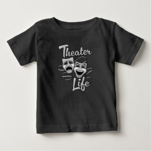 Theater-Lebenskomödie und Tragedy-Masken Baby T-shirt