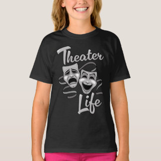 Theater-Lebenskomödie und Tragedy-Masken T-Shirt