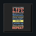 Theater Life Repeat Magnet<br><div class="desc">Theater Life Repeat</div>