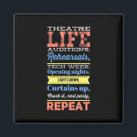 Theater Life Repeat Magnet<br><div class="desc">Theater Life Repeat</div>