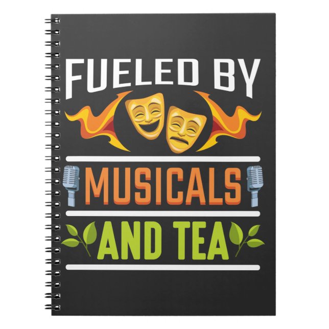 Theater Lover Musical Lover and Tee Drinker Notizblock (Vorderseite)