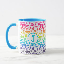 Theater Lover Rainbow Icons Tasse