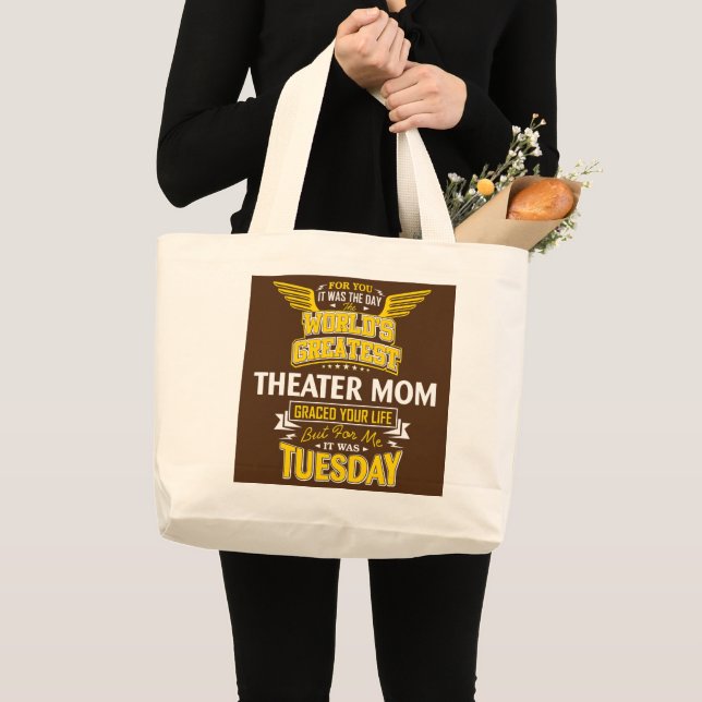 Theater Mama Fantastisches Weltbestes Theater Jumbo Stoffbeutel (Vorderseite (Produkt))