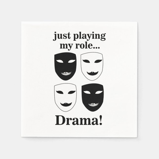Theater Maske Theater Drama Performance Party Serviette (Vorderseite)