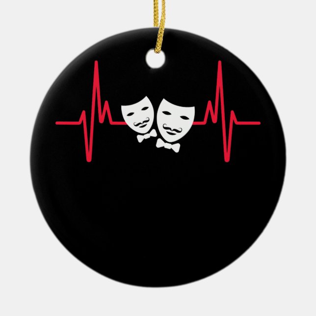 Theater Maske Theater Unterhaltung Rundgang Musika Keramik Ornament (Vorne)