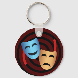 Theater Masken Emoji Theater Lover Schlüsselanhänger