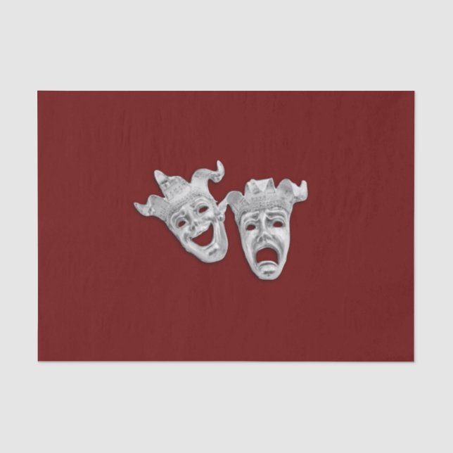 Theater maskiert Comedy und Tragedy Seidenpapier (Vorderseite)