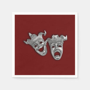 Theater maskiert Comedy und Tragedy Serviette