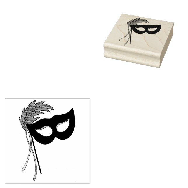 Theater Masquerade Mardi Gras Gummistempel (Stempel)