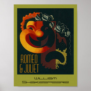 Theater-Plakat Romeo u. Juliet William Shakespeare Poster