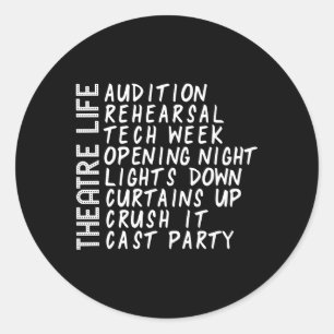 Theater Schauspiel Theaterdirektor Runder Aufkleber