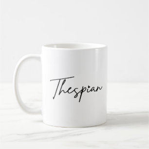 Theater-Schauspieler-Typo-Schwarz-Schrift Kaffee-T Kaffeetasse
