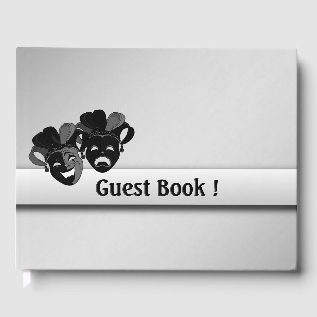 Theater Silver Screen Masken Gästebuch (Vorderseite)