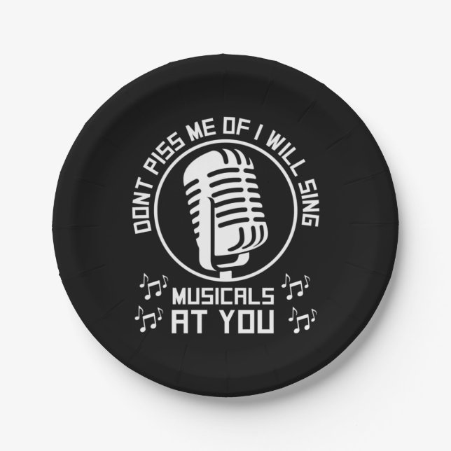 Theater Singer Broadway Pappteller (Vorderseite)