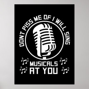 Theater Singer Broadway Poster