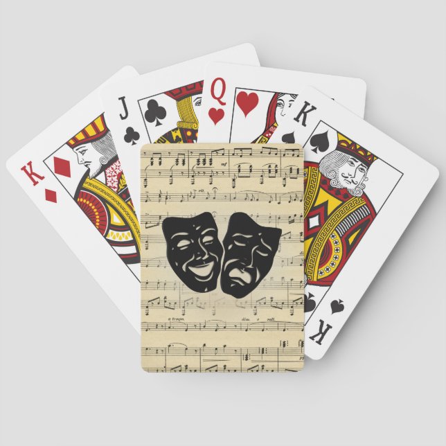 Theater und Musik Spielkarten (Rückseite)