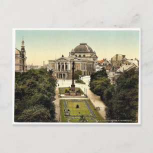 Theater und Promenade, Halle, Sächsisches Anhalt, Postkarte