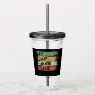 Theater wiederholen Theater Tech Geschenke Schausp Acryltrinkbecher