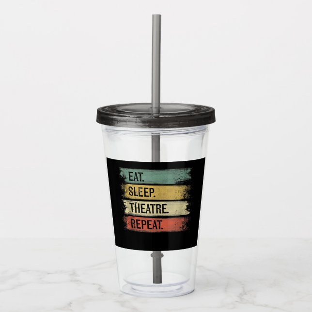 Theater wiederholen Theater Tech Geschenke Schausp Acryltrinkbecher (Vorderseite)